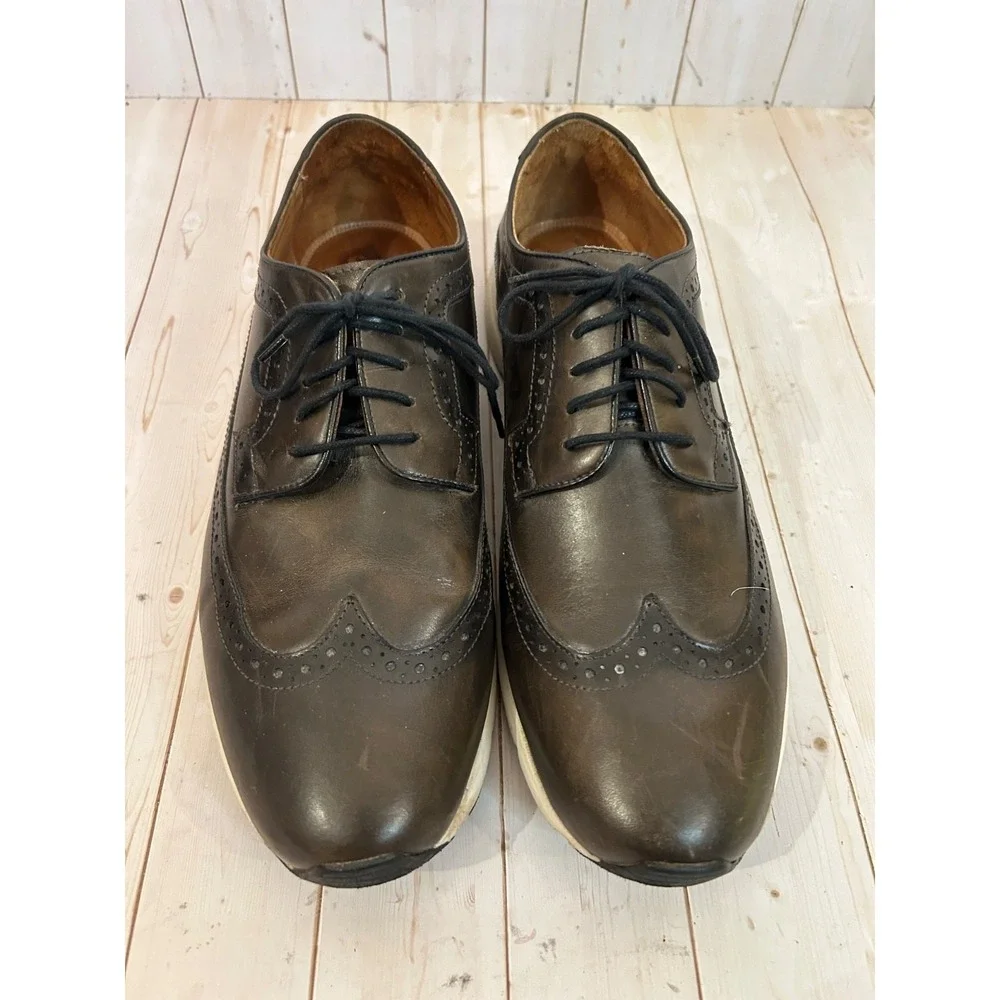 Belvedere‎ Eric Mens 12D Brown Leather Wingtip Oxford Hybrid Dress Sneakers